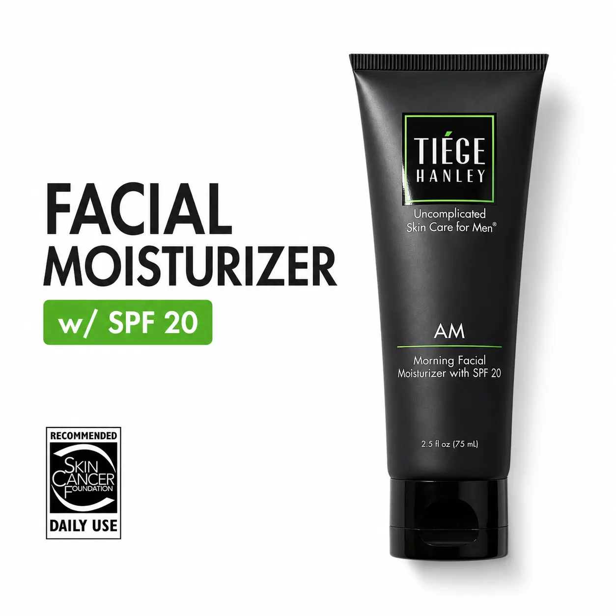 Tiege Hanley AM SPF Moisturizer - Daily Hydration + Sun Protection (2.5 fl oz)