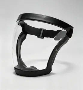 kitchen supplies-Clear Plastic Full Face Shield for Adults, Adjustable Reusable Safety Shield. HD anti-fog lightweight visor prevents oil splashes, delivering reliable full-face protection during kitchen cooking.