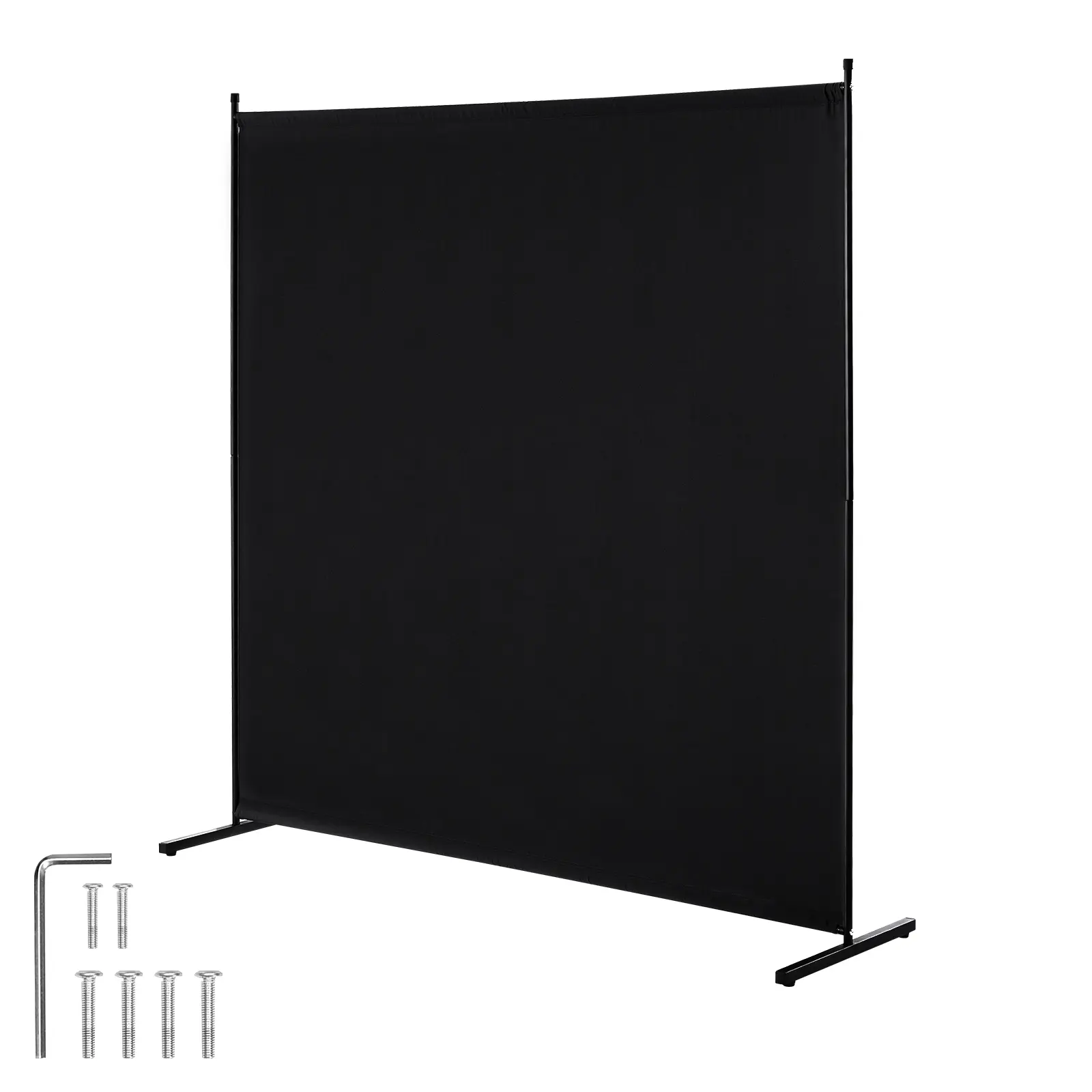 【summerfinds】VEVOR Room Divider, Single Panel Room Divider, 6FT Privacy Screen Indoor, Partition Divider for Room Separation, Freestanding Room Divider Panel for Office, Bedroom, Black