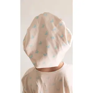 Adult Satin Bonnet in Blue Butterflies