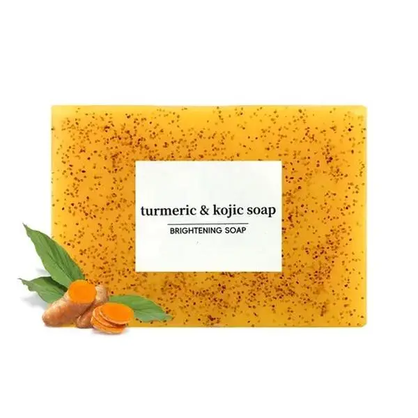 Turmeric & Kojic Acid Soap Bar - All-Natural Brightening Body Care Cleanser, Rich Lather, Fades Dark Spots, Evens Skin Tone for Men & Women (Clean Beauty Soap), Turmeric Soap