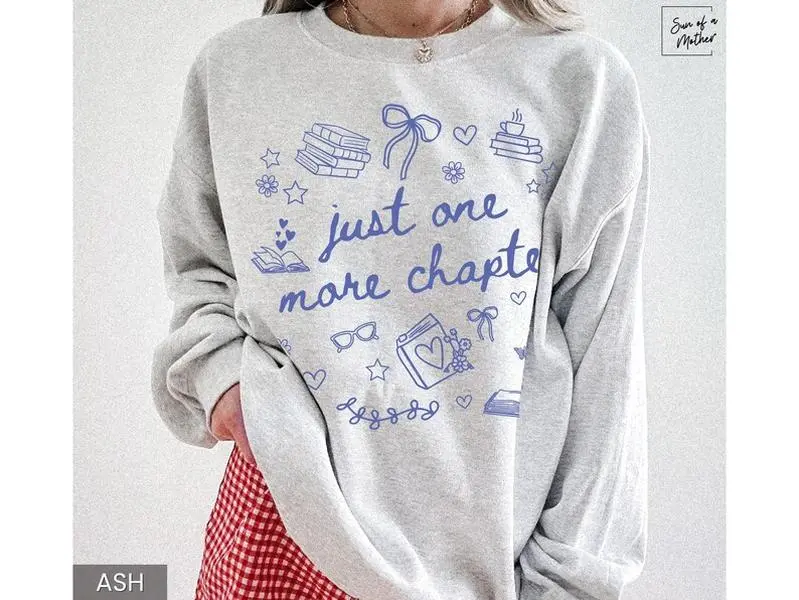 Book Lover Sweatshirt, Bookish Merch, Bookish Girly Reading Sweater, Reader Sweatshirt, Cozy Book Sweatshirt for Book Lovers