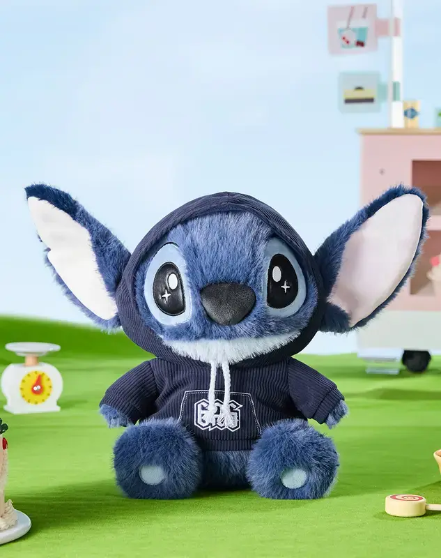 Disney Stitch Sitting Doll,14“Cute Sitting Plush Toys,Comfortable Plush Doll Pillow, Adorable Hoodie & Overalls Styles Soft Plush Toy,Ultra Soft & Huggable Collectible for Fans Children Kids,Holiday Gift/Birthday Gift Summerwins