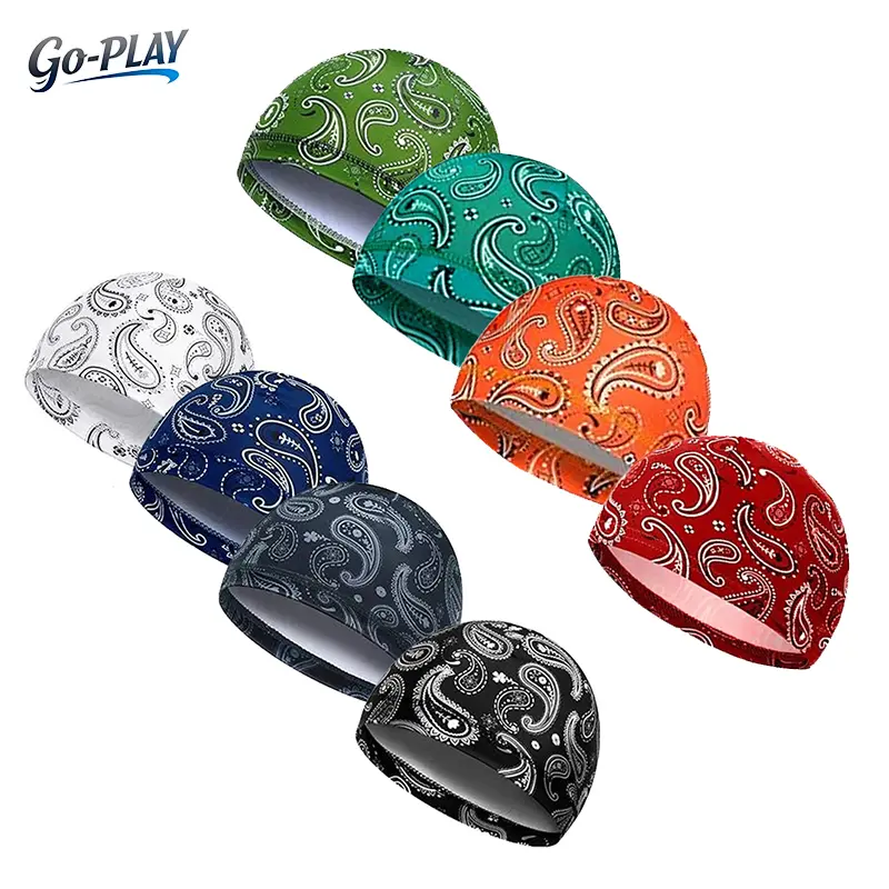 4Pcs Unisex Paisley UPF 50+ UV Protection Cooling Skull Cap Helmet Liner | CyclingTok MotorcycleTok OutdoorTok SunSafeTok Sweat Wicking Breathable Beanie Hat | for Cycling Running Hiking Gym Summer Outdoor Sports
