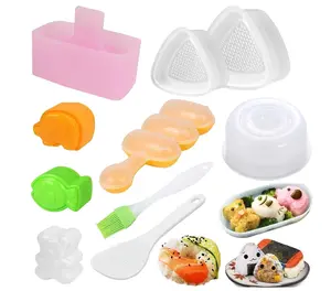 10Pcs Onigiri Mold Set - Spam Musubi Maker Press Large Triangle Rice Ball Mold Sushi Rolling Mat Sushi Making Kit for Lunch Bento and Home DIY - Home Improvement.
