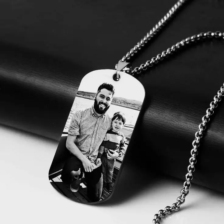 Customize personalized photo tags,Laser engraving,Photo dog tag,Perfect for all holiday gifts,ollie shop.