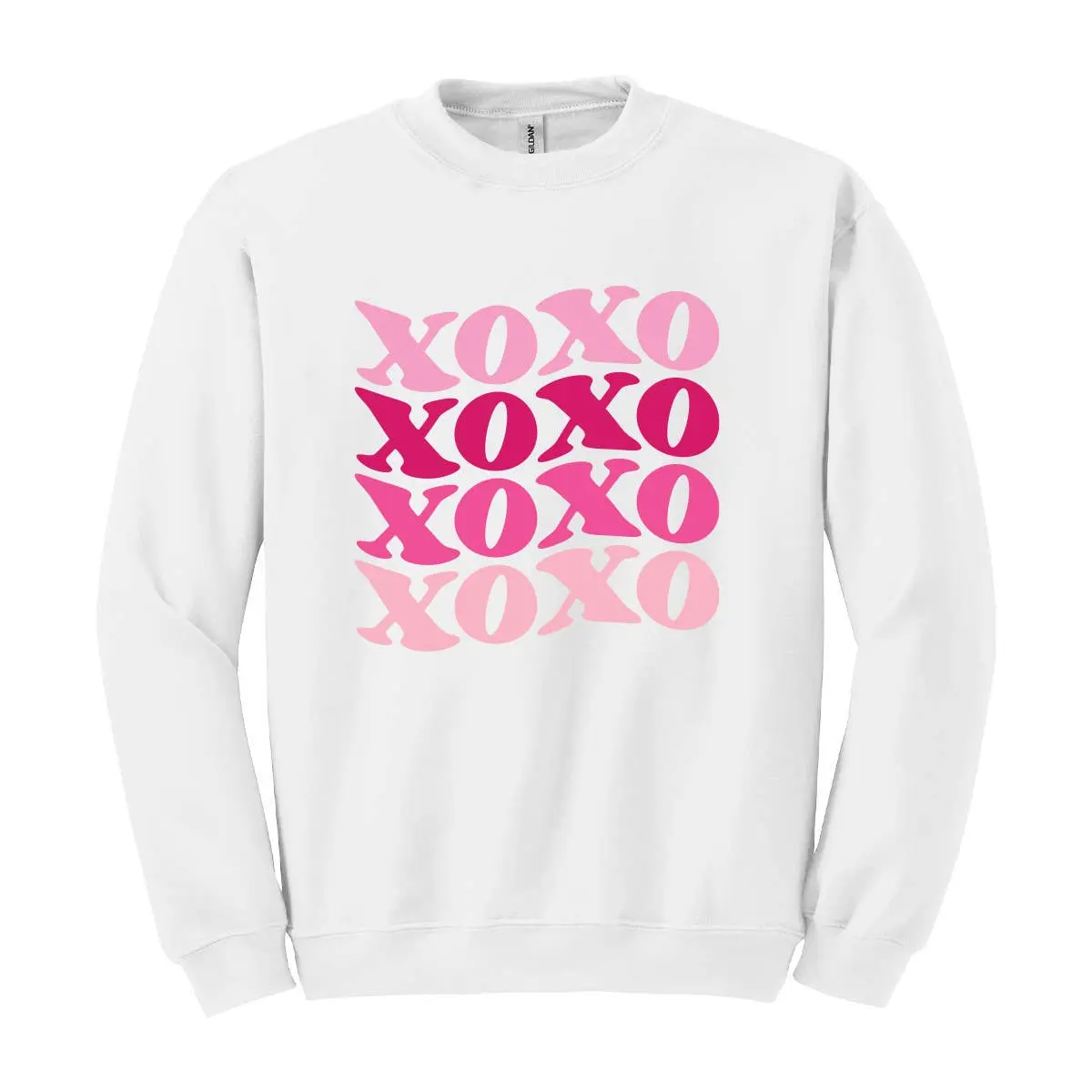 XOXO Sweatshirt Cute Valentine's Day Cozy Love Graphic Pullover #HPSW-XO23