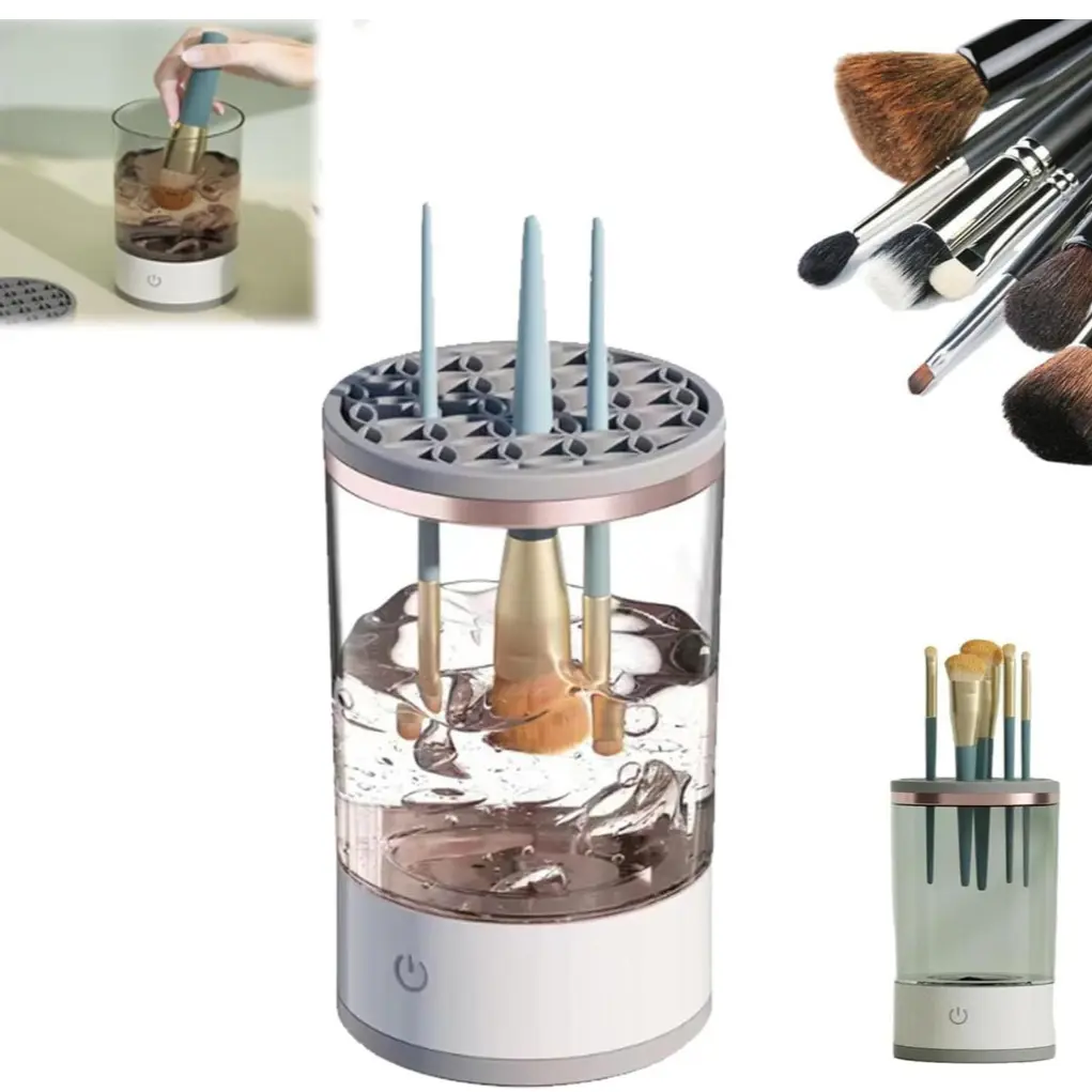 3-in-1 Electric Ultrasonic Makeup Brush Cleaner & Dryer Machine Cosmetic Cleansing Set