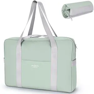 Personal Item Bag for Frontier Spirit Airlines 18x14x8, Under Seat Bags for Airplanes, Portable Foldable Duffle Bag for Travel Fitness Swim Yoga Beach for Women