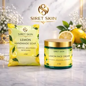 Lemon Brightening Soap & Lemon Face Cream Set