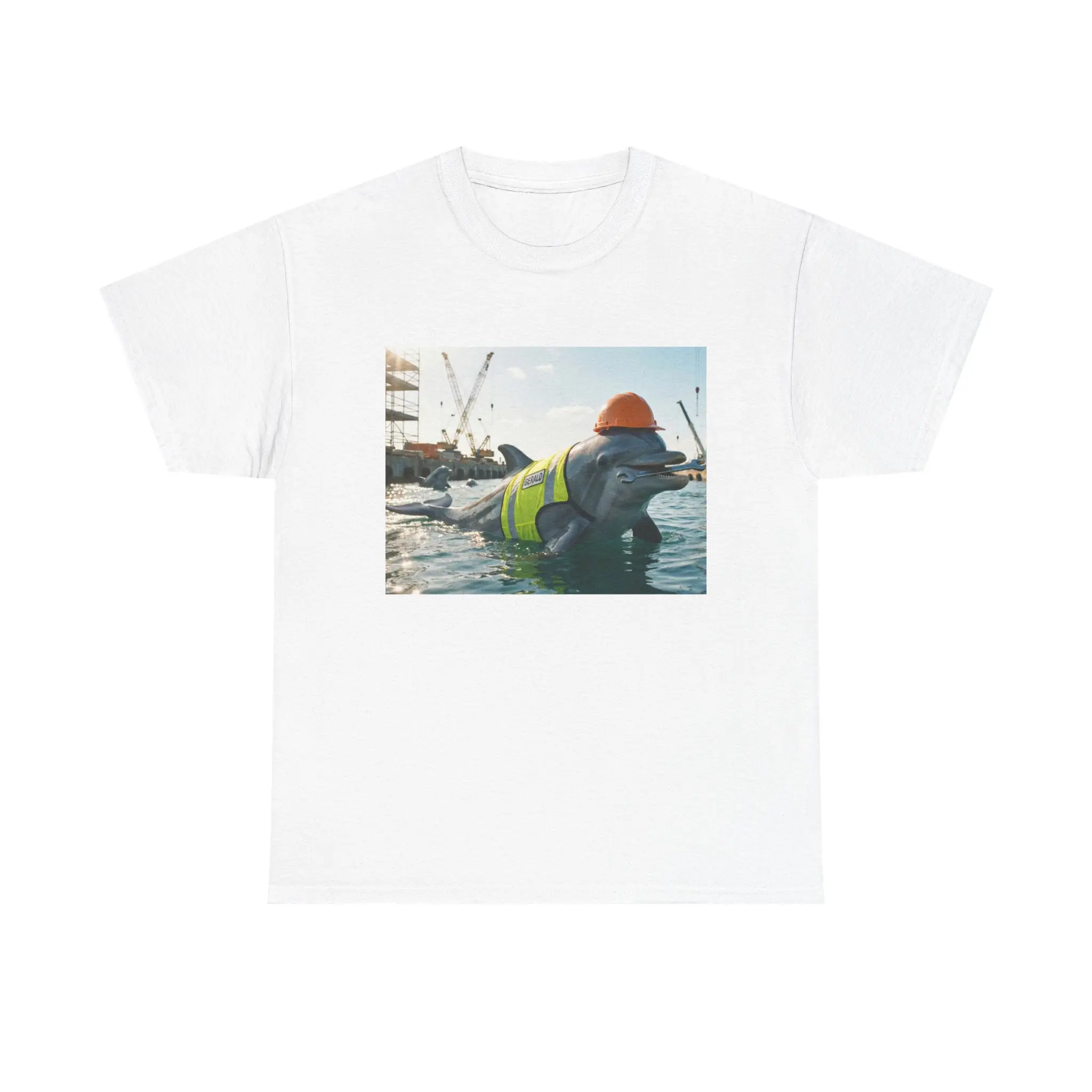 Gerald the Construction Worker Dolphin T-Shirt
