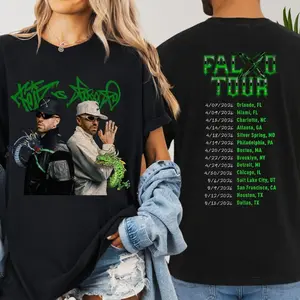 Ferxxo Falxo Tour Shirt Reggaeton Concert Tee Urban Latin Streetwear Green Print Concert Outfit T-Shirt, Merch For Feid Fans