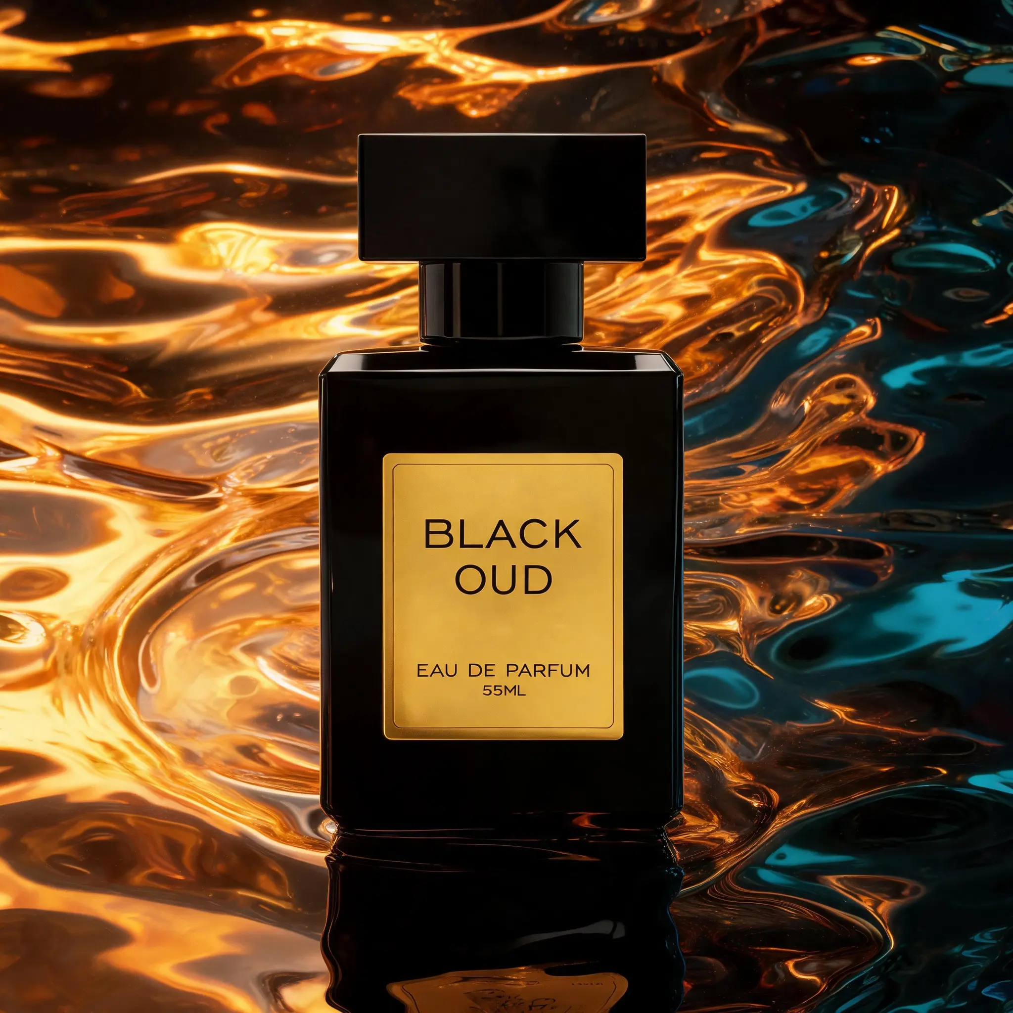 Unisex Black Oud EDP Spray (55ml) - Organic Natural Pheromone Aromatic Perfume, High Quality Dark Wood Scent, Top Notes Ebony-Rosewood-Pepper, Base Notes Sandalwood-Vanilla-Amber, Floral Gourmand Day Gift Set
