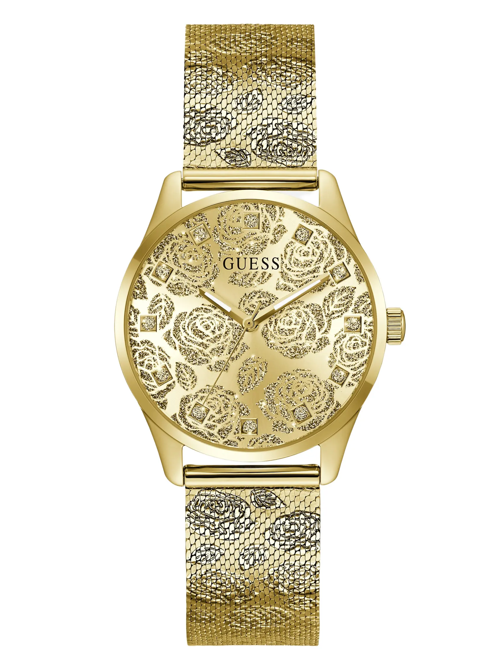 GUESS Female Floral Stainless steel analogue watch 36 mm