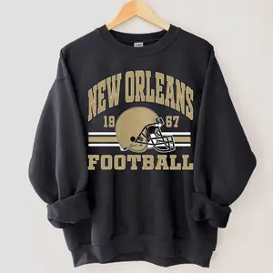 [SALE UP TO 51%] Vintage New Orleans Football Sweatshirt, New Orleans Football T-Shirt, New Orleans Football Hoodie, Retro Saint Sunday Game Day Outfit, Sport Fan Gift Shirt For Men, For Women