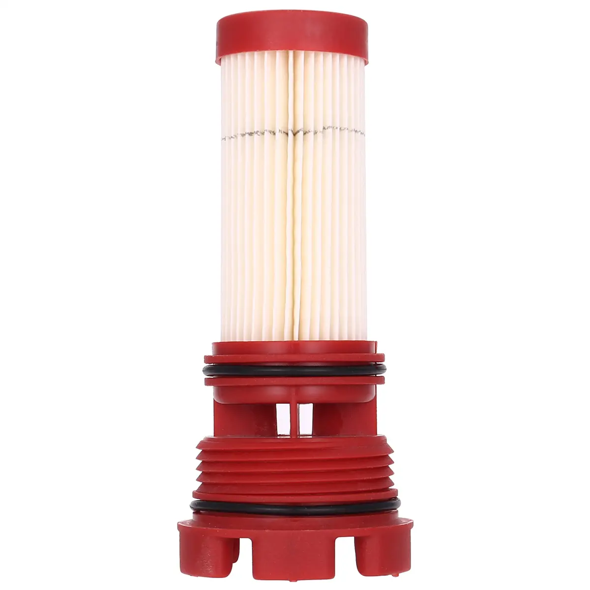 New Red Compact ABS Fuel Filter - Lightweight, Easy-Install Replacement for FORD Mercury Optimax/Verado Engines (Part # Matches 8M0020349, 884380T)