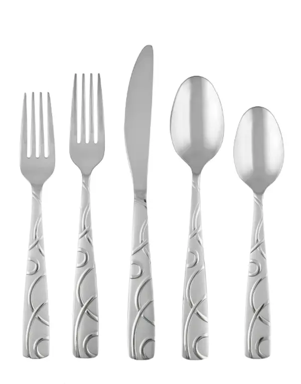 Cambridge Roam Sand 45-Piece Stainless Steel Flatware Set & Hostess Set (Service for 8)