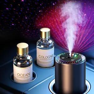 Toretark Smart Car Aroma Diffuser with Star Projector Light, 50ML Long-Lasting Car Air Freshener, Natural Cologne Scent, Aromatherapy Car Perfume, Luxury Gift for Men & Women
