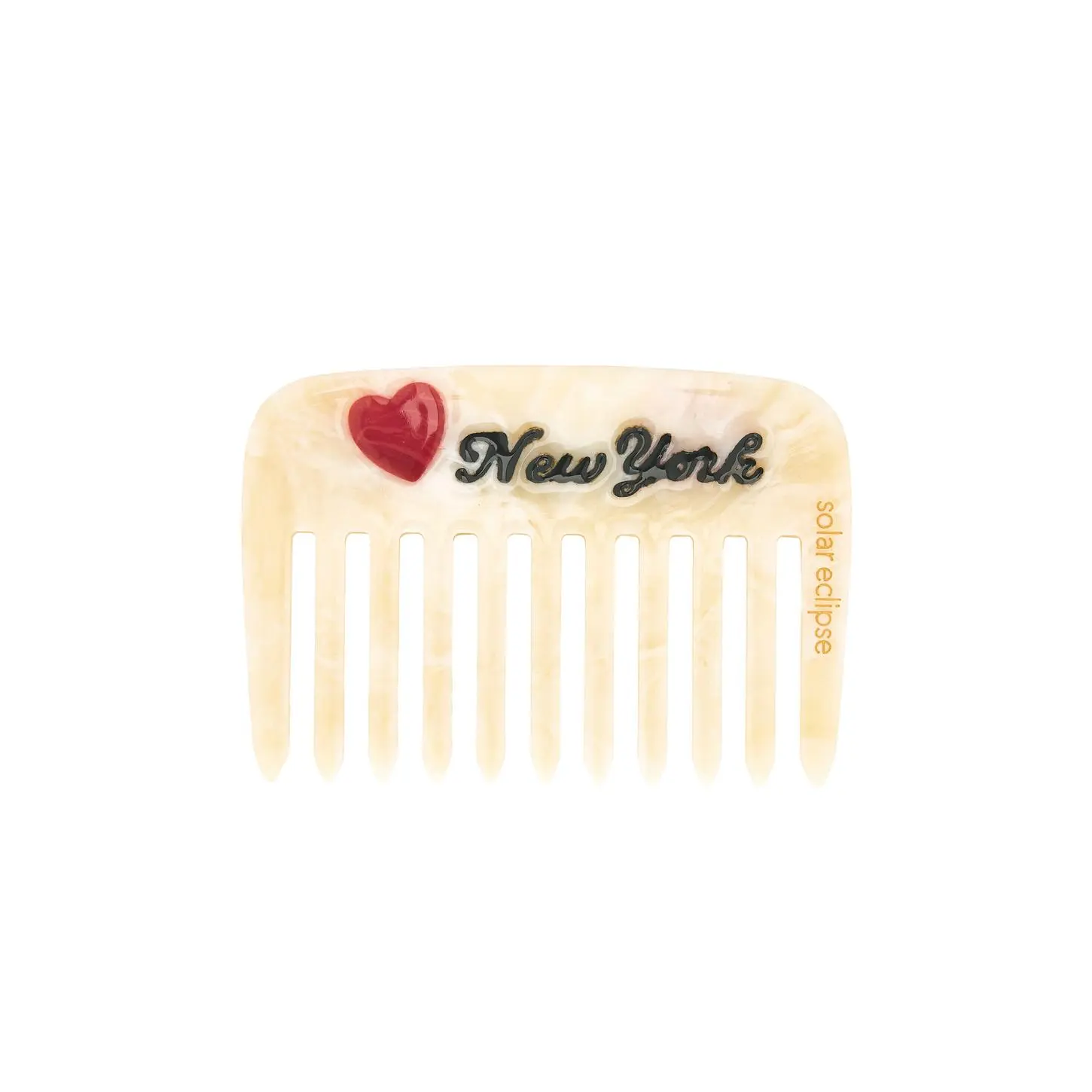 Solar Eclipse Hand-Painted I Love New York Pocket Hair Comb