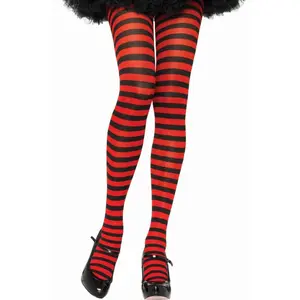 Black and Red Striped Pantyhose