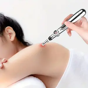 Multi-Functional 5-in-1 Energy Massage Pen, Portable Handheld Self-Care Tool, Electric Micro-Vibration Body Relaxation Device, Multi-Mode Meridian Stimulator, Compact Pain Relief Massage Instrument for Daily Use