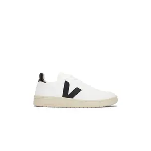 Veja V-10 Sneakers in White & Black