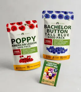 3 Flower Bundle: Bachelor Button + Poppy Flowers + Pansy Swiss Giants Mix - +12,000 seeds