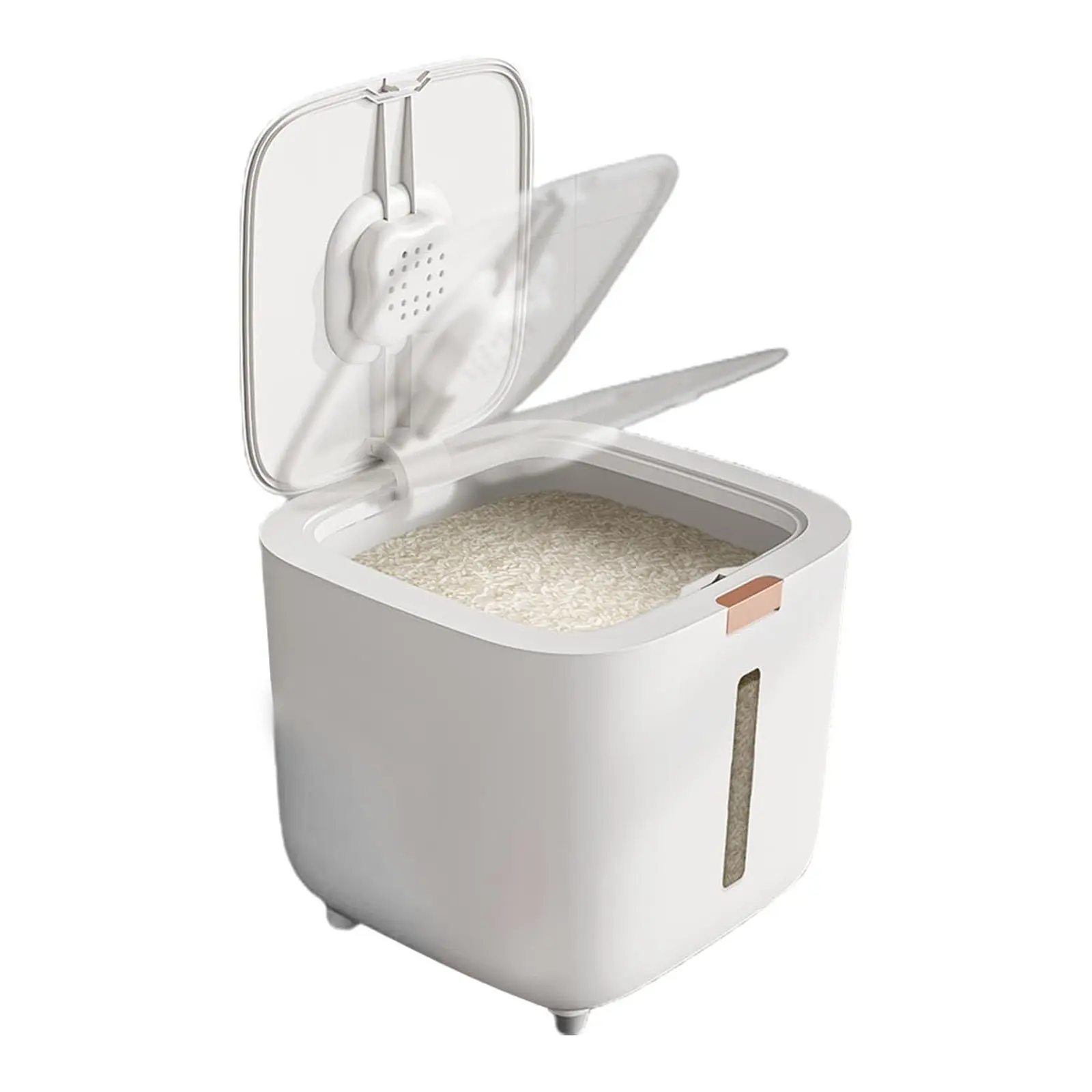 33.07LB Rice Bucket Pet Food Moisture-proof Insect-proof Sealed Tank Pressed Surface Thickened Powder Storage Bucket Kitchen Storage Box
