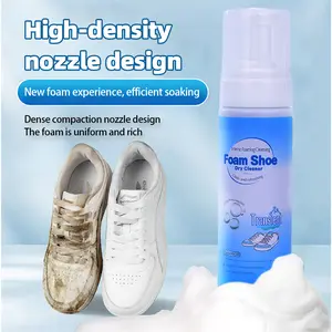 Shoe Cleaner, 6.76 oz Sneaker Cleaner Foam for Removing Stains and Dirt, Shoe Cleaning Solution for White Shoes, Ideal for Footwear, Safe for Leather, Suede, Nubuck, Cotton, Knits
