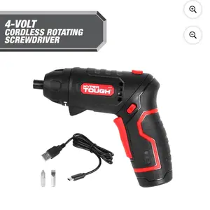 Hyper Tough 4-Volt Max Lithium-Ion Cordless Rotating Screwdriver with Charger and USB Cable