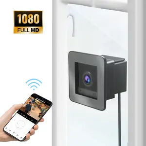 Indoor Window Security Camera 1080P, 2.4GHz WiFi Camera for Outdoor Surveillance, Auto Motion Alert, Full Color Night Vision, Two-Way Talk, Easy 4-Step Install, Wireless Security Camera, Home Security Cameras