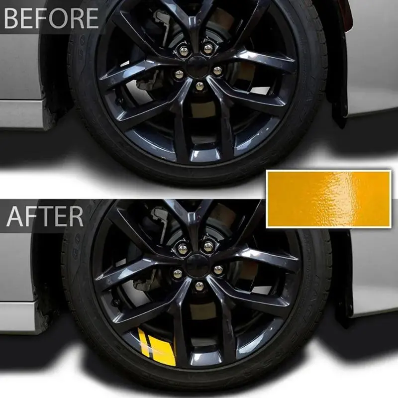 6Pcs Reflective Car Wheel Rim Vinyl Stickers for Size 18" - 21" Custom decorative sticker Hash Mark Stripe Racing Wheel Hub Decals Car Accessories