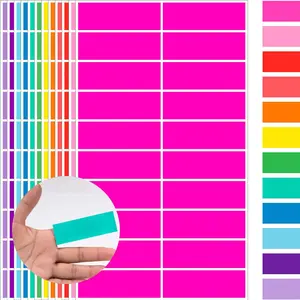 Colored Label Sticker in 12 Colors,3 x 1 Inch Rectangle Color- Coding Labels,Self-Adhesive Color Stickers for Inventory,Office - 480 Pack