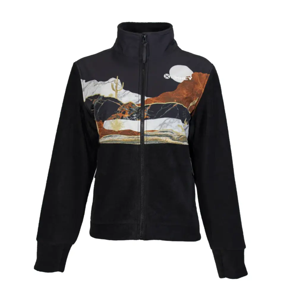 Hooey Ladies Tech Desert Graphic Fleece Jacket HJ103BK