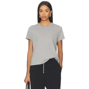 EAVES Lene Boxy Tee in Heather Grey