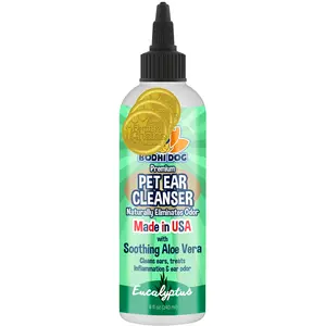 Bodhi Dog Ear Cleaner Solution for Dogs and Cats | Aloe Vera Cleaning Treatment for Ear Treatment | Gentle Cleanser for Ears | Made in USA Grooming Bottle