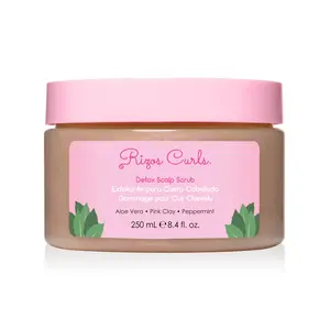 Rizos Curls Detox Scalp Scrub - Exfoliating Gel with Aloe Vera & Peppermint Oil for Soothing Itchy Scalp - 250ml Haircare Product