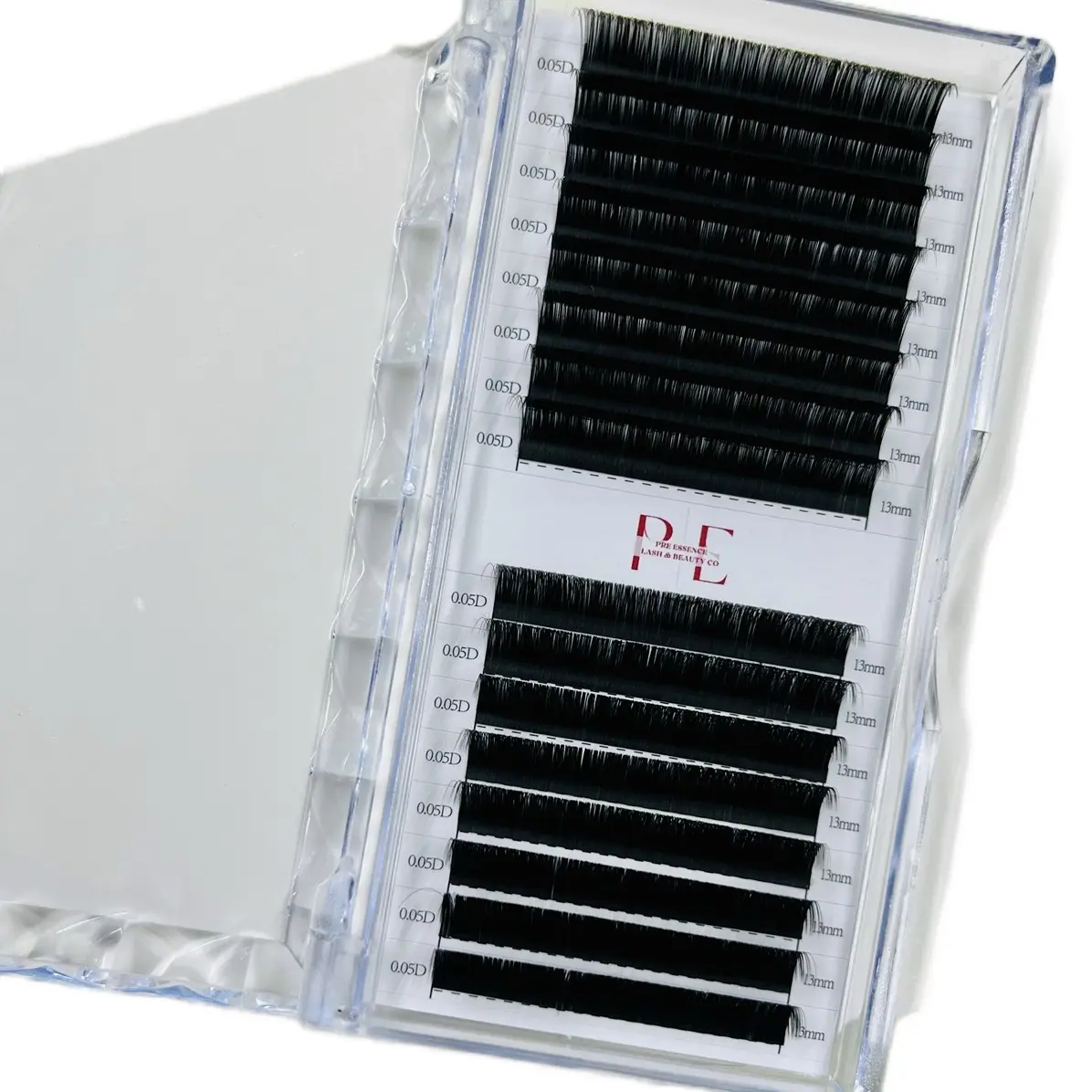 Premium Cashmere D Curl Single Length Trays for Luxury Lash Extensions - PRE Essence Beauty