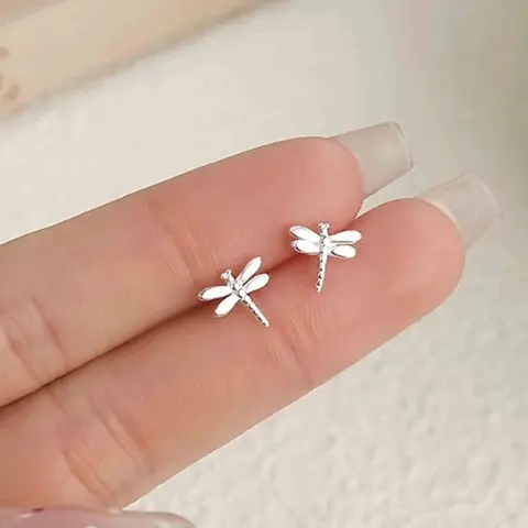 Cute Mini Dragonfly Earrings for Women, Stud Earrings Jewelry, Fashionable Daily Commuter Jewelry, Versatile Personalized Ear Rings, Elegant Minimalist Earrings, Simple Minimalist Design, Ear Studs