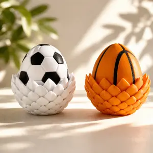 Dragon Egg Soccer Display Figurine with Twin Dragons – Fantasy Desk Decor for Teens & Adults – Unique Collectible Gift for Birthdays, Christmas & Special Occasions