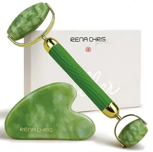 Jade Roller Gua Sha Tool for Rejuvenating and Slimming Skin - Gift, Comfort