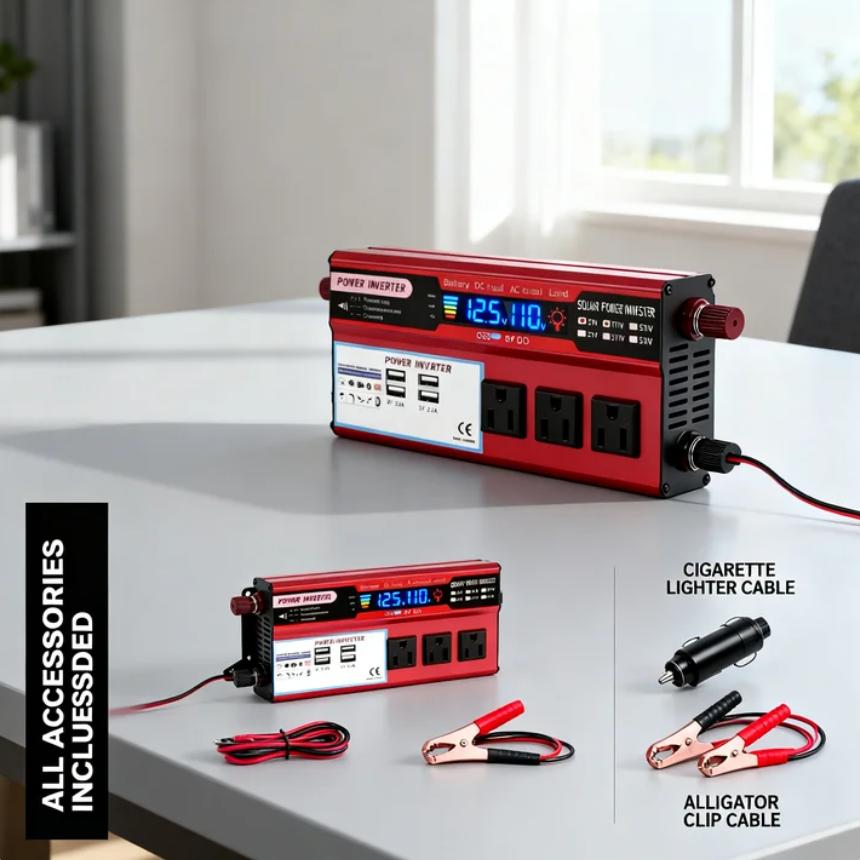 Peak Universal Car Power Inverter DC 12V to 110V AC for All Vehicles