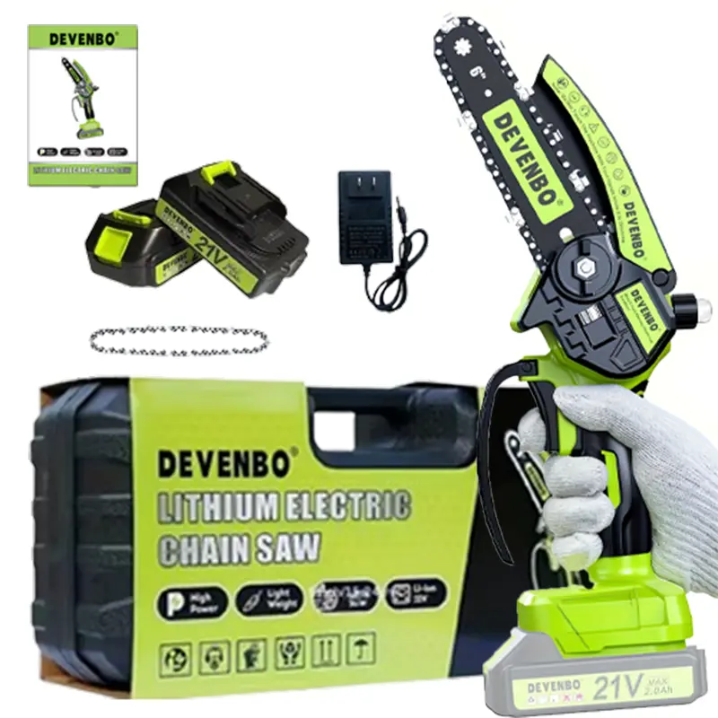 Lightweight Cordless Mini Chain Saw with Pure Copper Motor, One-Hand Operated Electric Pruning Saw for Women, Elderly & Men - Portable for Tree Trimming, Camping, Wood Cutting, Perfect Gardening Gift, multi-functional