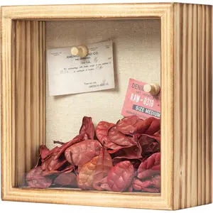 Shadow Box Frame 6x6 Shadow Box Display Case with Linen Back of Awards Memorabilia Flower, Pictures, Keepsakes,Bouquet,Medals and More Photos Memory Box