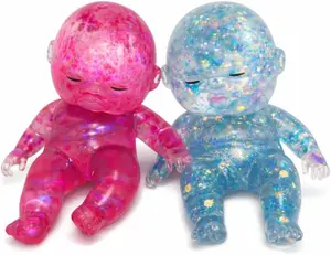 Mega Glitter Squishy Baby Toy, Slow RisingGlitter Squeeze Toy for Stress Relief, SoftSensory Fidget Toy for Kids & Adults, CuteStretchy Collectible Squishies