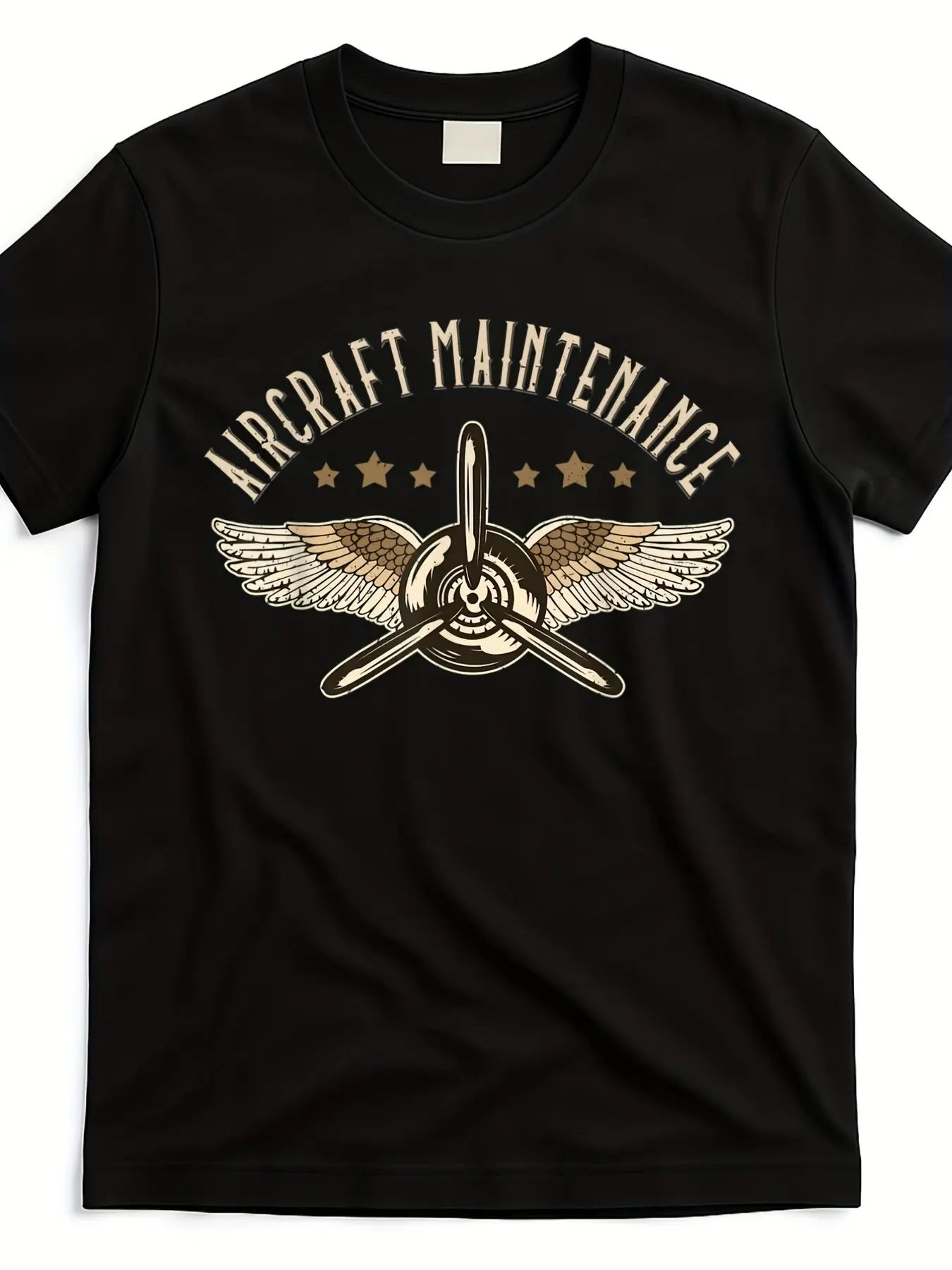 Men's & Women's Aircraft Mechanic T-Shirt - Aviation Maintenance Graphic Tee with Airplane & Print, 220gsm Heavyweight Pure Cotton, Round Neck Casual Workwear for Pilots, Engineers, Mechanics