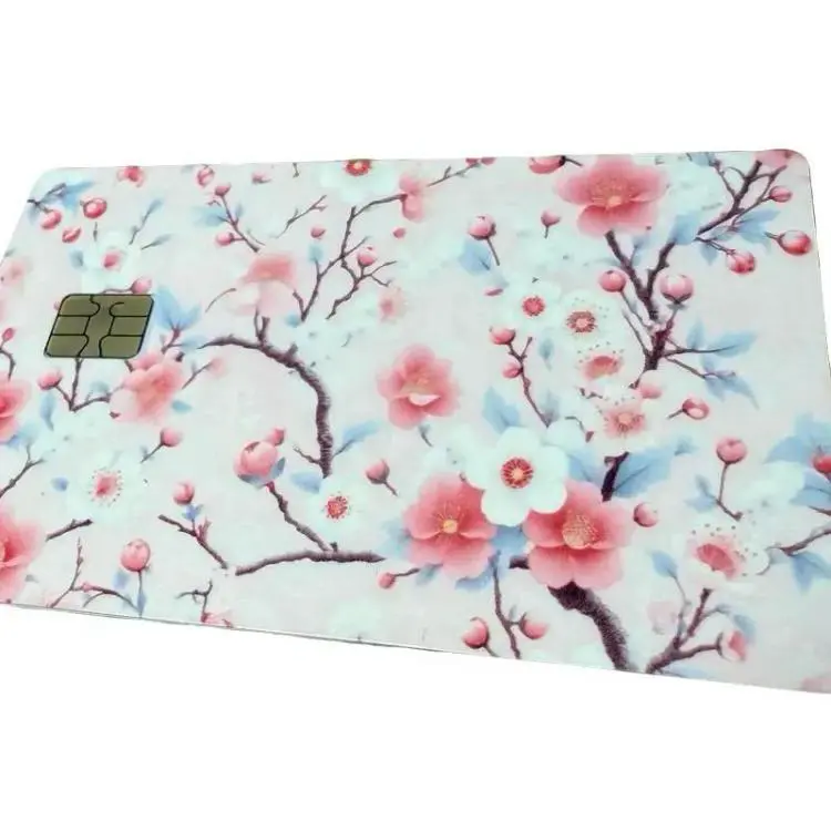 Anime Custom Glossy Waterproof Cartoon Character Skin - Soft-Color Cherry Blossom Sticker Cover for Credit/Debit Cards, Scrapbooking DIY Accessory for Birthday Gifting, No Battery Needed, Card Protector, Character-Based