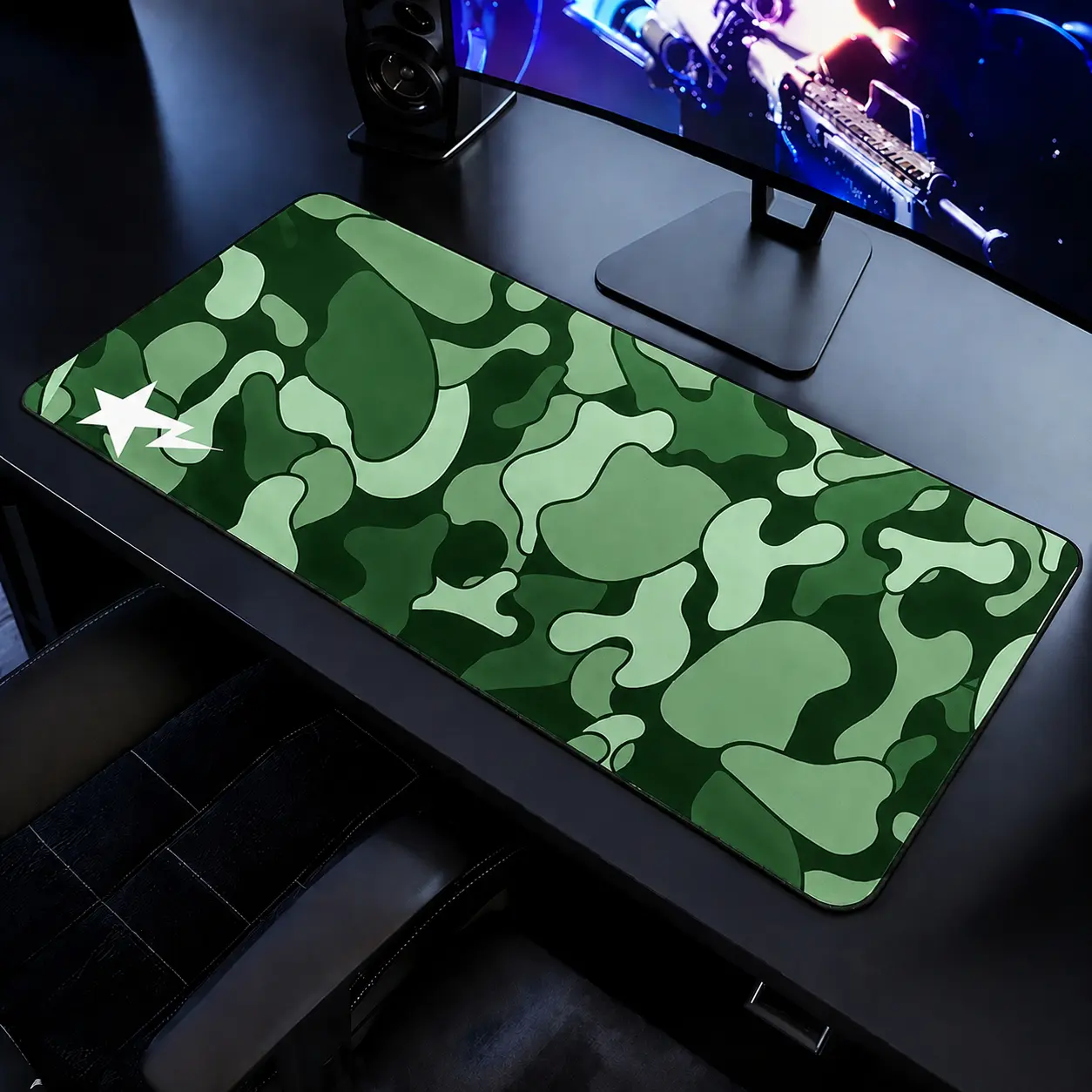 Green Camo Extra Large Hypebeast Desk Mat Keyboard Mouse Pad | E-Sports Desk Mat | Desk Decor for Gamers | Boys' Rooms Gift large mousepad