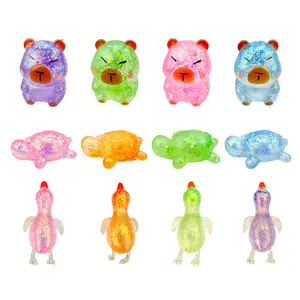 Soft TPR Sensory Squeeze Toy for Adults Kids Cute Pig Duck Turtle Stress Relief Portable Playful Design Easter Basket Stuffer Holiday Birthday Gifts