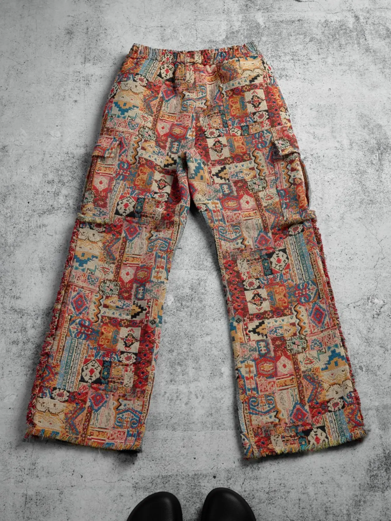 Bohemian Patchwork Tapestry Pants | Vibrant Ethnic Wide-Leg Bottoms